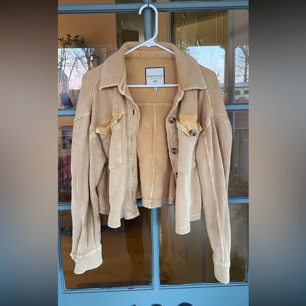Waffle Knit Button Up/ Cardigan